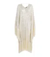 Taller Marmo Fringe-trim Sequinned Kaftan In Beige