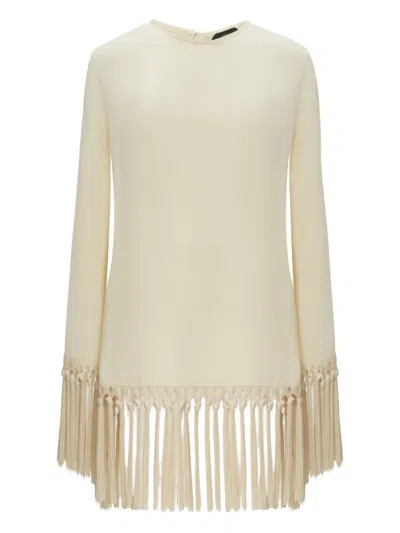 Taller Marmo Fringe-trimmed Mini Dress In Pink