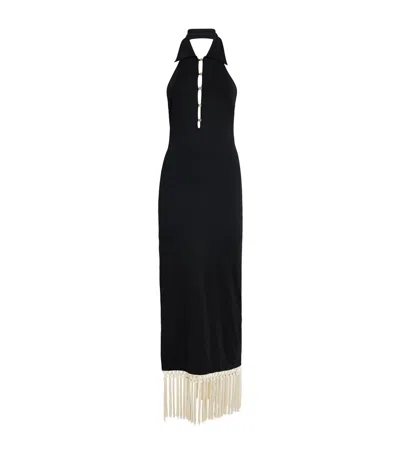 Taller Marmo Fringe Tropicana Midi Dress In Multi