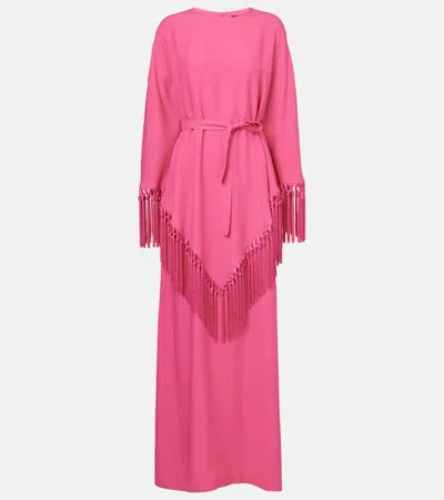 TALLER MARMO FRINGED CRÊPE CADY KAFTAN