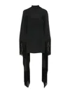 Taller Marmo Mini Del Mar Fringed Mini Dress In Black