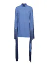 Taller Marmo Mini Del Mar Fringed Mini Dress In Blue
