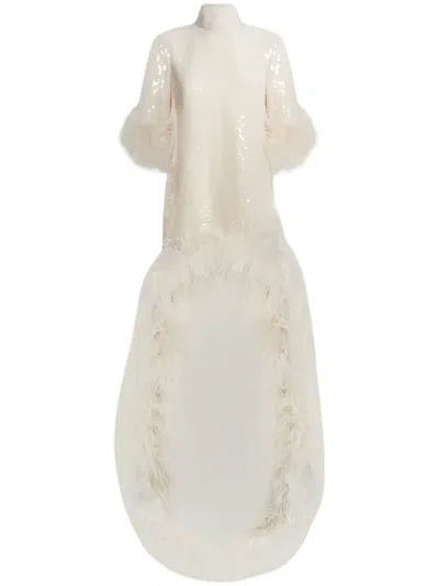 Taller Marmo Gina Extravaganza Asymmetric Dress In White