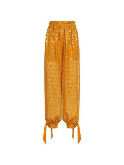 Taller Marmo 지우니 타이 앵클 팬츠 In Yellow