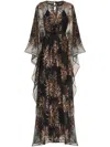 Taller Marmo Sunburst Long Sleeve Kaftan With Sequin Embellishment