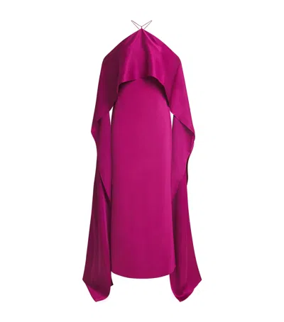 Taller Marmo Halterneck Nan Maxi Dress In Pink