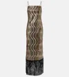 Taller Marmo Hemingway Disco Fringed Sequin-embellished Midi Dress In Gold