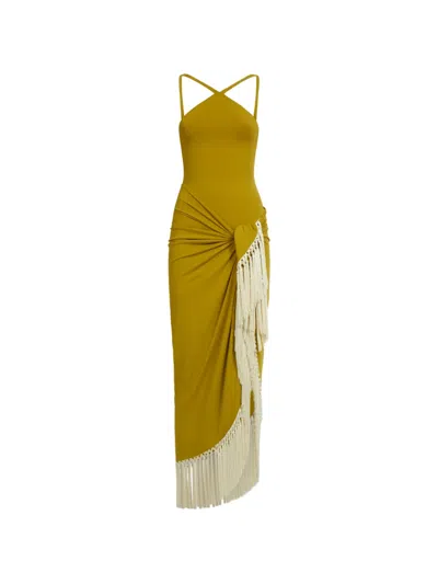 Taller Marmo Hera Swimsuit And Beach Cover-up Set In Yellow