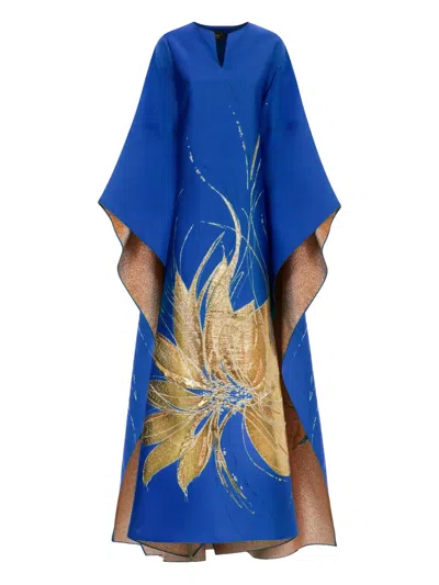 Taller Marmo Iman Kaftan Dress In 蓝色