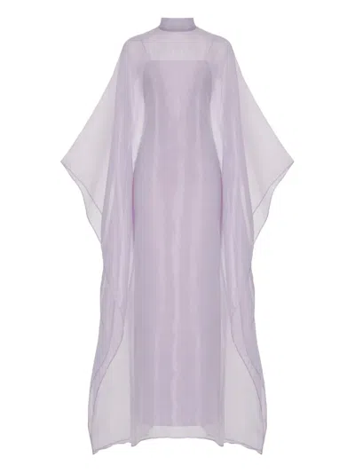 Taller Marmo Iris Long-sleeve Maxi Dress In Purple