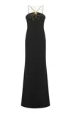 Taller Marmo Jacqueline Flower Embellished Dress In Black