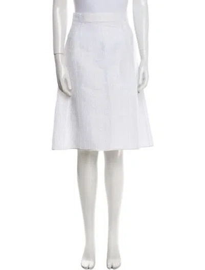 Pre-owned Taller Marmo Knee-length Skirt In White