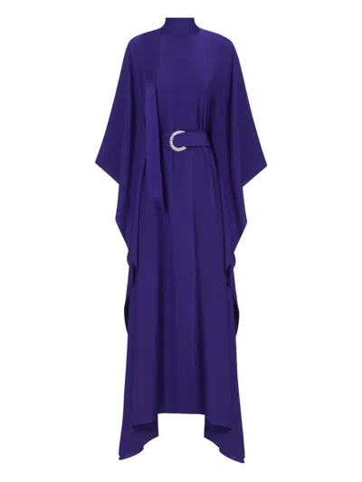 Taller Marmo La Luna Crystal-belted Midi Kaftan In Purple