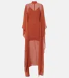 Taller Marmo Lanzarote Silk Chiffon Kaftan In Canyon