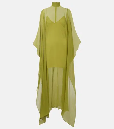 Taller Marmo Lanzarote Silk Chiffon Kaftan In Green