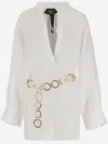 Taller Marmo Linen Bahamas Tunic Mini Dress In White