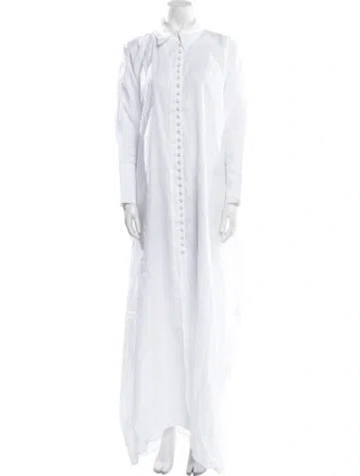 Pre-owned Taller Marmo Linen Nightgown In White