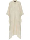Taller Marmo Long Kaftan In Cotton With Horizontal Stripes