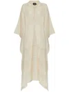 Taller Marmo Long Kaftan In Cotton With Horizontal Stripes