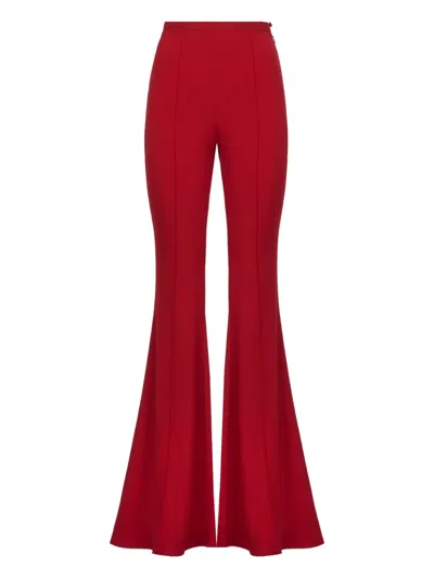 Taller Marmo Mae Flared Trousers In Red