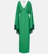 Taller Marmo Magnifique Fringed Gown In Green