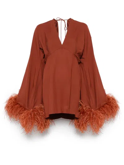 Taller Marmo Magnifique Mini Dress In Brown