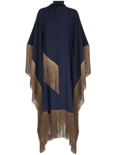 Taller Marmo Main Fringed Kaftan In Black