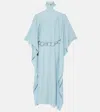 Taller Marmo Mambo Halterneck Crêpe Kaftan In Blue