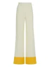 Taller Marmo Womens Marlene Corniche Wide-leg Woven Trousers Latte-lemon In Neutral