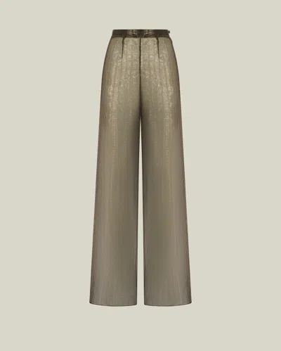 Taller Marmo Marlene Metallic Pants In Red