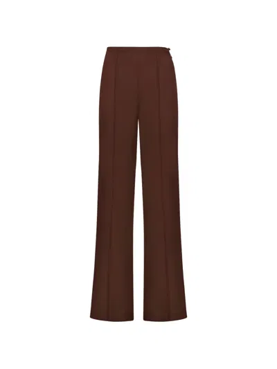 Taller Marmo Marlene Pressed-crease Trousers In Brown