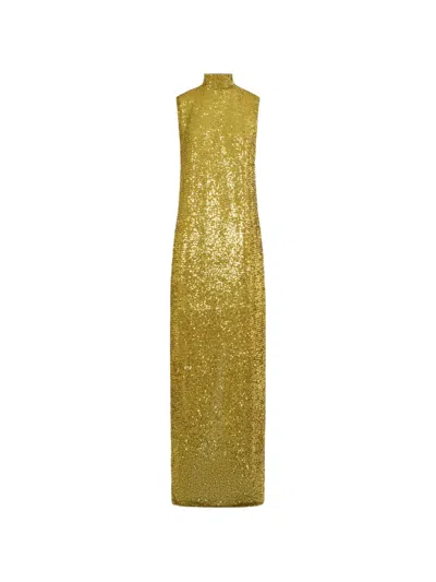 Taller Marmo Miami Disco Sequin-embellished Maxi Dress In Green