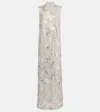 Taller Marmo Embellished Miami Maxi Dress In Silver