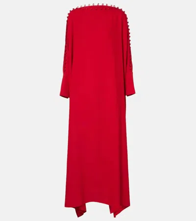 Taller Marmo Mila Crêpe Cady Kaftan In Red