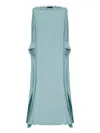 Taller Marmo Buttoned Mila Kaftan Maxi Dress In Blue