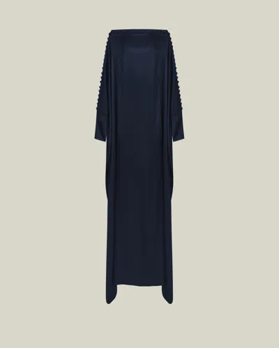 Taller Marmo Mila Satin Kaftan In Blue