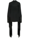 Taller Marmo Mini Del Mar Fringed Mini Dress In Black