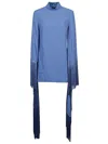 Taller Marmo Mini Del Mar Fringed Mini Dress In Blue