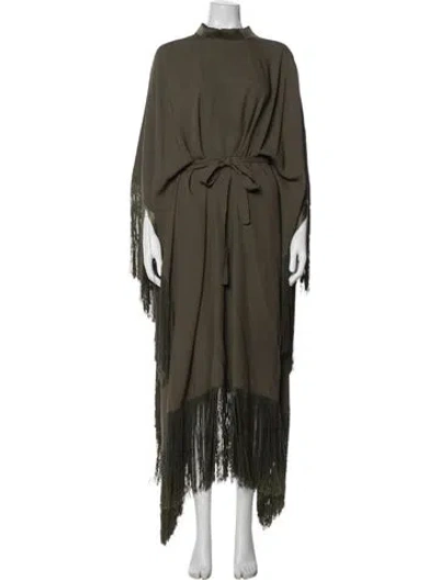 Pre-owned Taller Marmo Mock Neck Long Dress W/ Tags In Green