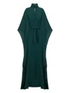 Taller Marmo Mrs Hall High-neck Open-back Maxi Dress In Green