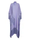 Taller Marmo Mrs Ross Fringe-trimmed Maxi Dress In Blue