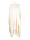 Taller Marmo + Net Sustain Mrs Ross Fringed Crepe Kaftan In Blanco