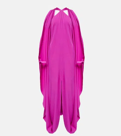 Taller Marmo Murcielago Crêpe Gown In Fuchsia