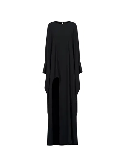 Taller Marmo Namib Asymmetric Kaftan Dress In Black