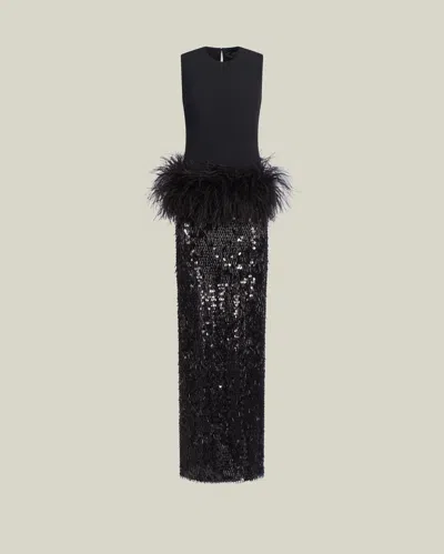 Taller Marmo Notte Maxikleid Mit Pailletten In Black