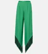 Taller Marmo Oaxaca Fringed Culottes In Green