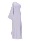 Taller Marmo One-shoulder Draped Maxi Dress In Purple