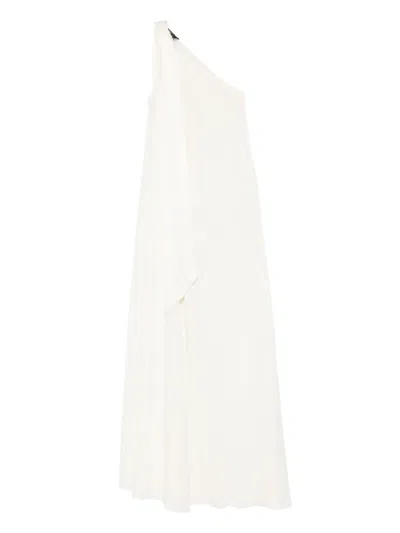 TALLER MARMO ONE-SHOULDER DRAPED MAXI DRESS