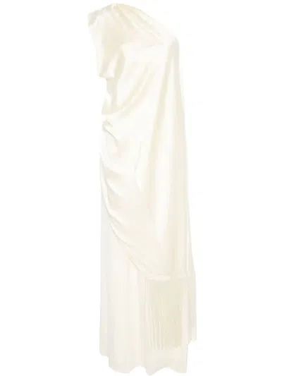 Taller Marmo One-shoulder Maxi Dress In White