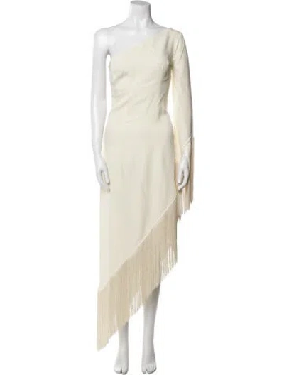 Pre-owned Taller Marmo One-shoulder Knee-length Dress In Neutral